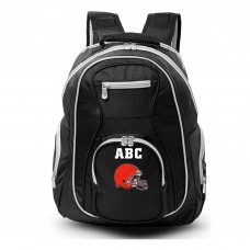 Cleveland Browns MOJO Personalized Premium Color Trim Backpack - Black