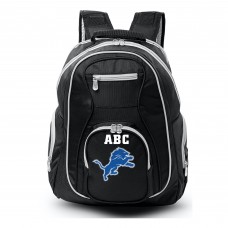 Detroit Lions MOJO Personalized Premium Color Trim Backpack - Black