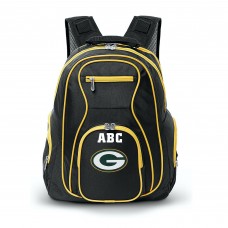 Green Bay Packers MOJO Personalized Premium Color Trim Backpack - Black