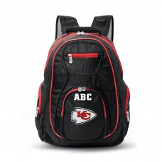 Kansas City Chiefs MOJO Personalized Premium Color Trim Backpack - Black