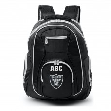 Las Vegas Raiders MOJO Personalized Premium Color Trim Backpack - Black
