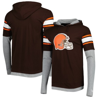 Лонгслив с капюшоном Cleveland Browns New Era - Brown
