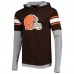 Лонгслив с капюшоном Cleveland Browns New Era - Brown