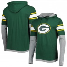 Лонгслив с капюшоном Green Bay Packers New Era - Green