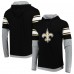 Футболка с длинным рукавом с капюшоном New Orleans Saints New Era Black Футболка с длинным рукавом с капюшоном New Orleans Saints New Era Black
