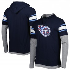 Лонгслив с капюшоном Tennessee Titans New Era - Navy