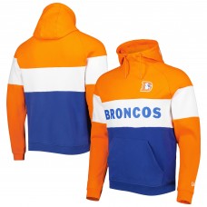 Толстовка Denver Broncos New Era Colorblock Throwback - Royal/Orange