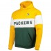 Толстовка Green Bay Packers New Era Colorblock Throwback - Green/