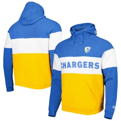 Толстовка Los Angeles Chargers New Era Colorblock Throwback - Gold/Powder Blue