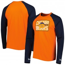 Футболка с длинным рукавом Chicago Bears New Era Throwback Raglan - Orange