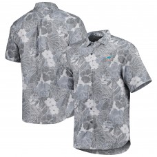 Рубашка с коротким рукавом Miami Dolphins Tommy Bahama Coconut Point Playa Floral Camp IslandZone - Gray