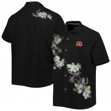 Рубашка с коротким рукавом Cincinnati Bengals Tommy Bahama Sport Azule Oasis Camp - Black