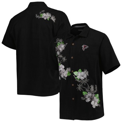 Рубашка с коротким рукавом Atlanta Falcons Tommy Bahama Sport Azule Oasis Camp - Black