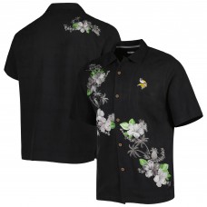 Рубашка с коротким рукавом Minnesota Vikings Tommy Bahama Sport Azule Oasis Camp - Black