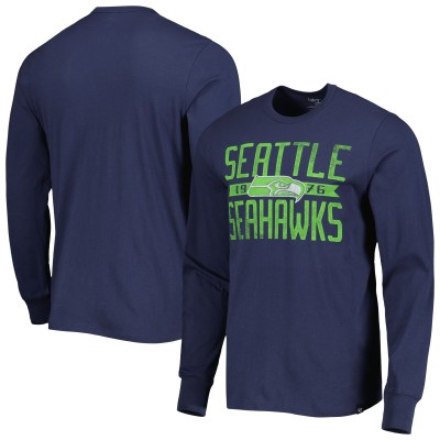 Футболка с длинным рукавом Seattle Seahawks 47 Brand Wide Out Franklin - College Navy