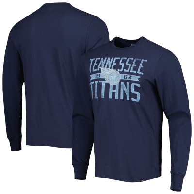 Футболка с длинным рукавом Tennessee Titans 47 Brand Wide Out Franklin - Navy