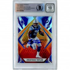 Autographed Indianapolis Colts Jonathan Taylor 2020 Panini Phoenix #118 Beckett Fanatics Witnessed Authenticated 10 Rookie Card