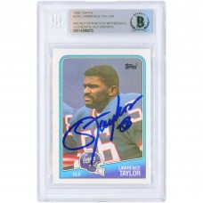 Autographed New York Giants Lawrence Taylor 1988 Topps #285 Beckett Fanatics Witnessed Authenticated Card