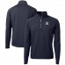 Green Bay Packers Cutter & Buck Navy Adapt Eco Knit Hybrid Recycled Quarter-Zip Pullover Top