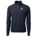 Green Bay Packers Cutter & Buck Navy Adapt Eco Knit Hybrid Recycled Quarter-Zip Pullover Top