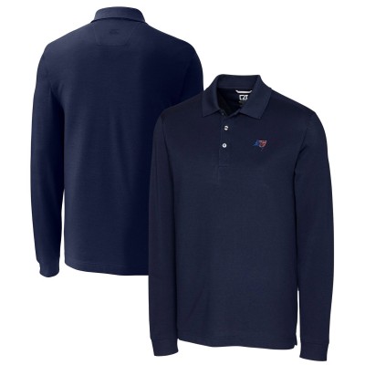 Поло Tampa Bay Buccaneers Cutter & Buck Advantage Pique Long Sleeve - Navy