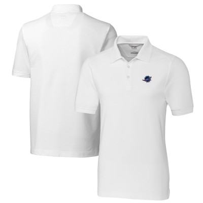 Miami Dolphins Cutter & Buck White Advantage Tri-Blend Pique Polo