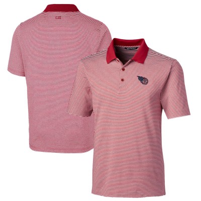 Поло Tennessee Titans Cutter & Buck Team Forge Tonal Stripe Stretch - Cardinal