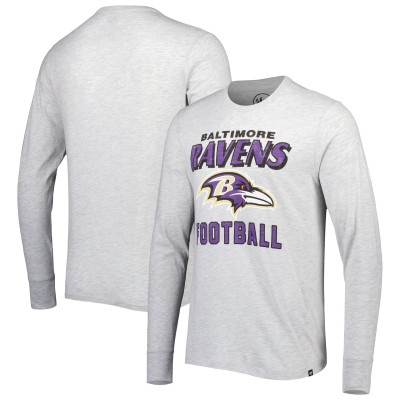 Футболка с длинным рукавом Baltimore Ravens 47 Dozer Franklin - Heathered Gray
