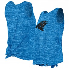 Carolina Panthers New Era Womens Space Dye Tie-Back Tank Top - Blue
