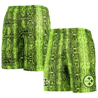 Pittsburgh Steelers New Era Neon Green Summer Pop Shorts