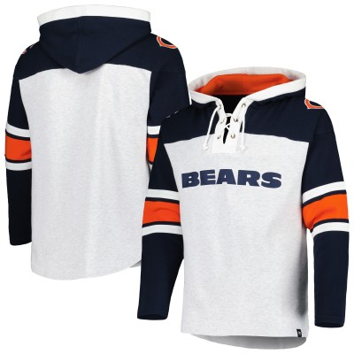 Толстовка Chicago Bears 47 Gridiron Lace-Up - Heather Gray
