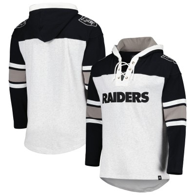 Толстовка Las Vegas Raiders 47 Gridiron Lace-Up - Heather Gray