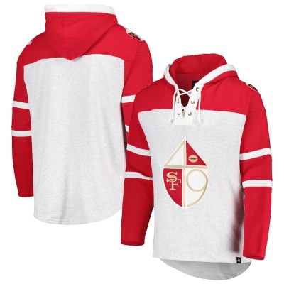 Толстовка San Francisco 49ers 47 Historic Logo Gridiron Lace-Up - Heather Gray
