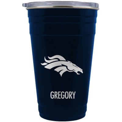 Denver Broncos Team Logo 22oz. Personalized Tailgater Travel Tumbler