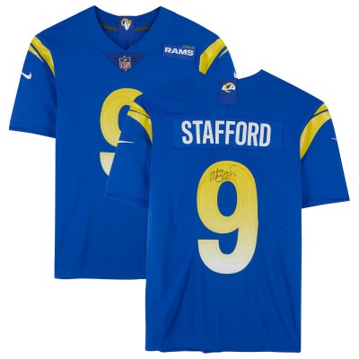 Autographed Los Angeles Rams Matthew Stafford Fanatics Authentic Royal Nike Limited Jersey
