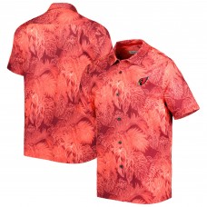 Рубашка с коротким рукавом Arizona Cardinals Tommy Bahama Coast Luminescent Fronds Camp IslandZone - Cardinal