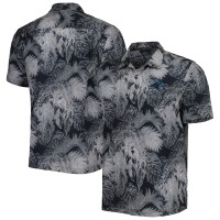 Рубашка с коротким рукавом Carolina Panthers Tommy Bahama Coast Luminescent Fronds Camp IslandZone - Black