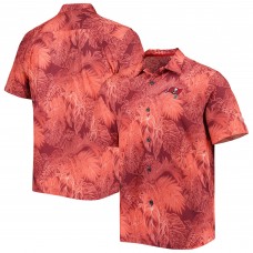 Рубашка с коротким рукавом Tampa Bay Buccaneers Tommy Bahama Coast Luminescent Fronds Camp IslandZone - Red
