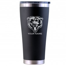 Chicago Bears Personalized 30oz. Laser Etched Black Tumbler