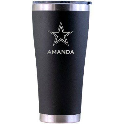 Dallas Cowboys Personalized 30oz. Laser Etched Black Tumbler
