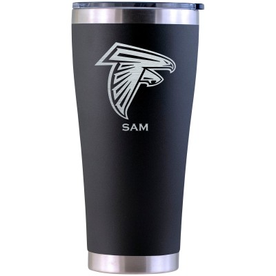 Atlanta Falcons Personalized 30oz. Laser Etched Black Tumbler