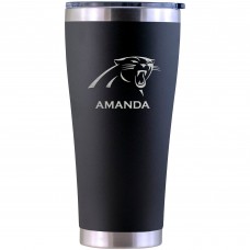 Carolina Panthers Personalized 30oz. Laser Etched Black Tumbler