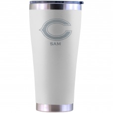 Chicago Bears Personalized 30oz. Laser Etched White Tumbler