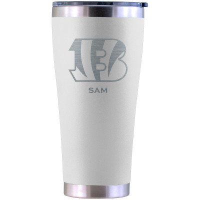 Именная термос Cincinnati Bengals 30oz. Laser Etched White