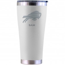 Buffalo Bills Personalized 30oz. Laser Etched White Tumbler