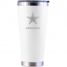Dallas Cowboys Personalized 30oz. Laser Etched White Tumbler