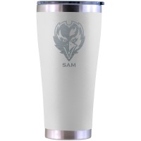 Baltimore Ravens Personalized 30oz. Laser Etched White Tumbler