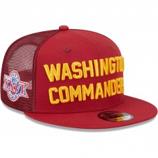 Бейсболка Washington Commanders New Era Stacked Trucker 9FIFTY - Burgundy