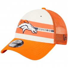 Бейсболка Denver Broncos New Era Team Stripe Trucker 9FORTY - Cream/Orange