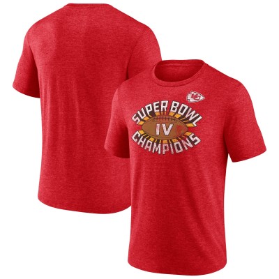 Футболка Kansas City Chiefs Hometown Old-Fashioned Super Bowl IV Champions Tri-Blend - Heather Red